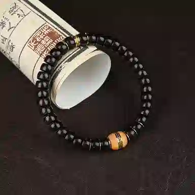 天纵 新中式原生态高端文玩佛珠 小众设计高级感  搭配汉堡转运珠 招财纳福 平安喜乐  解忧好运平安 椰蒂 手串 男女同款情侣款