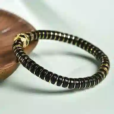 天纵 招财纳福富甲天下富贵吉祥诸事顺利好运黑金转运文玩 椰蒂 手串 男女同款情侣款