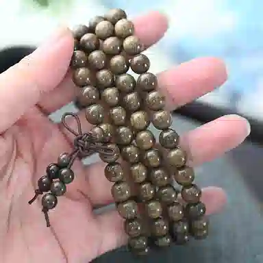 天纵 复古木质佛珠文玩念珠 多圈叠戴 阴沉木 木作手串 通用