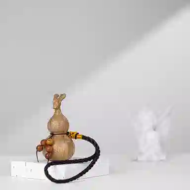 天纵 龙头葫芦福禄实木木雕 本命年转运招财纳福把玩 金丝楠 木作摆件 男女同款情侣款 楠木