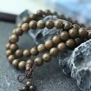 天纵 复古木质佛珠文玩念珠 多圈叠戴 阴沉木 木作手串 通用