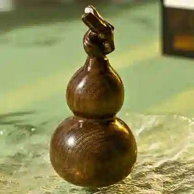 天纵 龙头葫芦福禄实木木雕 本命年转运招财纳福把玩 金丝楠 木作摆件 男女同款情侣款 楠木