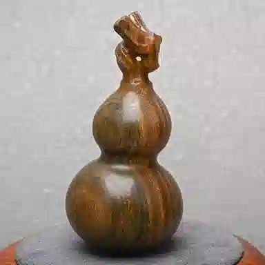 天纵 龙头葫芦福禄实木木雕 本命年转运招财纳福把玩 金丝楠 木作摆件 男女同款情侣款 楠木