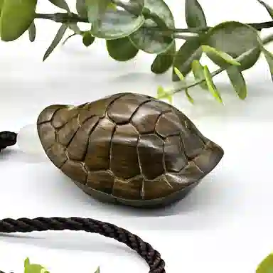 天纵 本命年招财转运国潮文玩吉祥物 原木雕刻富甲天下小乌龟新中式复古手工艺品 阴沉木 把件 男女同款情侣款