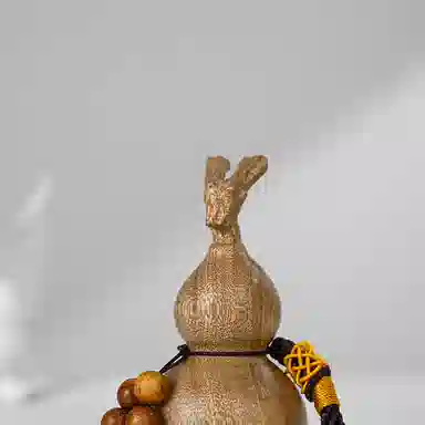 天纵 龙头葫芦福禄实木木雕 本命年转运招财纳福把玩 金丝楠 木作摆件 男女同款情侣款 楠木