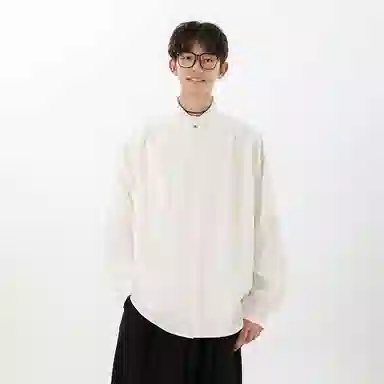 佑麟 新中式立领男高级感痞帅防晒衬衣宽松慵懒垂感中国风外套长袖衬衫 男女同款