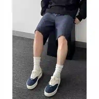 佑麟 泡泡纱五分外穿薄款美式复古裤子运动速干中裤休闲短裤 男女同款