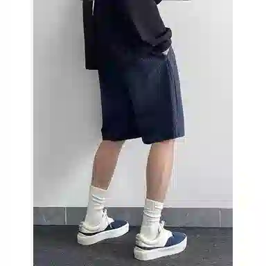 佑麟 泡泡纱五分外穿薄款美式复古裤子运动速干中裤休闲短裤 男女同款