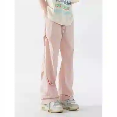 佑麟 美式褶皱速干裤子夏季薄款冰丝伞兵裤垂坠感宽松直筒裤休闲裤 男女同款