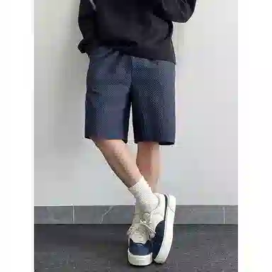 佑麟 泡泡纱五分外穿薄款美式复古裤子运动速干中裤休闲短裤 男女同款