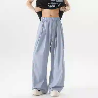 佑麟 速干裤子夏薄款美式慵懒松弛感冰丝裤直筒宽松山本裤休闲裤 男女同款