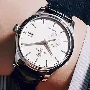 钻石自动机械机芯 国表 男女同款 白色表盘