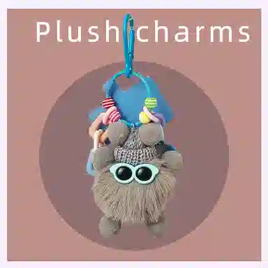 小猪班纳 小煤球怪兽公仔挂饰  包包挂饰 挂饰可爱 毛绒 挂件 男女同款情侣款