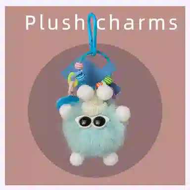 小猪班纳 小煤球怪兽公仔挂饰  包包挂饰 挂饰可爱 毛绒 挂件 男女同款情侣款