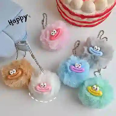 小猪班纳 可爱香肠嘴仿兔毛毛球挂饰趣味配饰书包挂饰#好运 毛绒 挂件 男女同款情侣款