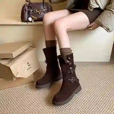 牛反绒 英伦复古时尚舒适百搭 短靴 女款