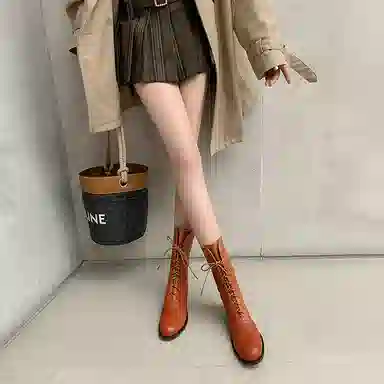 头层牛皮 时尚百搭舒适气质 短靴 女款