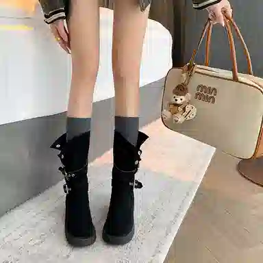 牛反绒 英伦复古时尚舒适百搭 短靴 女款