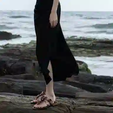 墨忆 真丝布 百搭时尚人字拖鞋 女 棕色