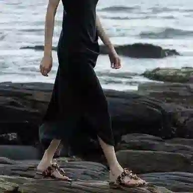 墨忆 真丝布 百搭时尚人字拖鞋 女 棕色