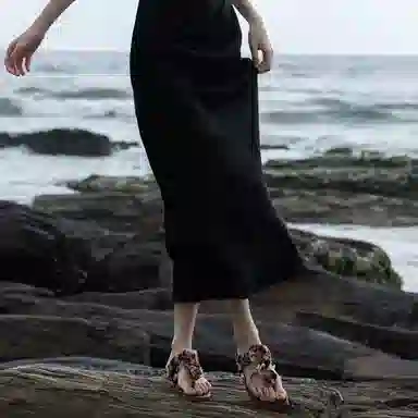 墨忆 真丝布 百搭时尚人字拖鞋 女 棕色