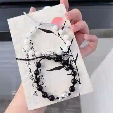 【S999银/招财貔貅】 百慕眸 吸金吞金兽 新中式 国潮 福乐牌小众设计 高级感 高考考研上岸#好运 白玉菩提 手链 男女同款情侣款