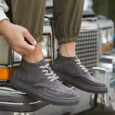 小红人 牛反绒 通勤舒适 短靴 男