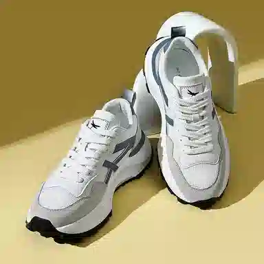 红蜻蜓 织物 网面透气防滑厚底阿甘鞋 复古国潮百搭休闲 增高平衡耐磨轻便 低帮 休闲鞋 男款