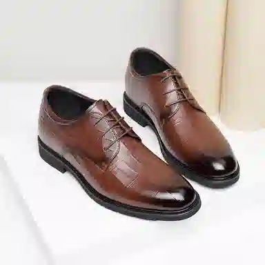 红蜻蜓 牛皮革 韩版系带正装皮鞋 舒适高级轻奢时尚 皮鞋 男款