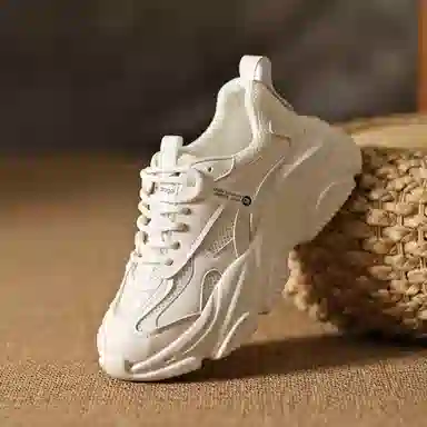 红蜻蜓 合成革 时髦百搭 潮酷拼接 可咸可甜 保暖 低帮 老爹鞋 女款