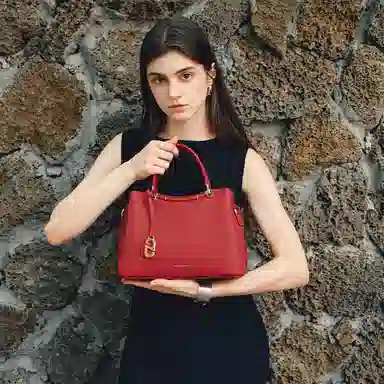 红蜻蜓 婚包高级感气质婚宴 牛头层皮革 手提包 女款 多色