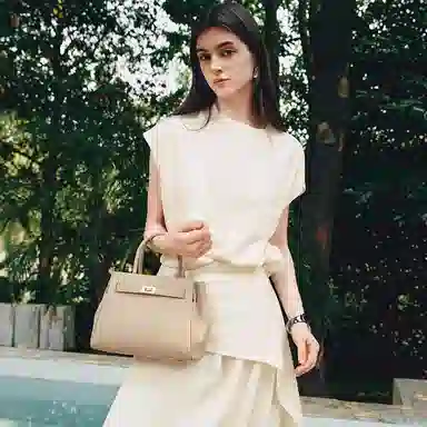 红蜻蜓 简约高级时尚 牛剖层皮革 手提包 女款 多色