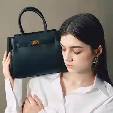 红蜻蜓 简约高级时尚 牛剖层皮革 手提包 女款 多色