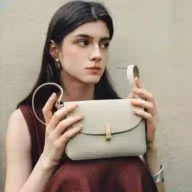 红蜻蜓 通勤高级感百搭 牛皮 斜挎单肩包 中号 女款 多色