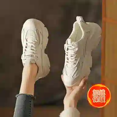 红蜻蜓 合成革 时髦百搭 潮酷拼接 可咸可甜 保暖 低帮 老爹鞋 女款