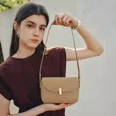 红蜻蜓 通勤高级感百搭 牛皮 斜挎单肩包 中号 女款 多色