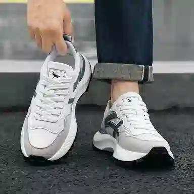 红蜻蜓 织物 网面透气防滑厚底阿甘鞋 复古国潮百搭休闲 增高平衡耐磨轻便 低帮 休闲鞋 男款