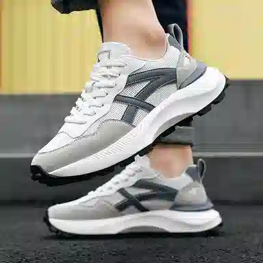 红蜻蜓 织物 网面透气防滑厚底阿甘鞋 复古国潮百搭休闲 增高平衡耐磨轻便 低帮 休闲鞋 男款