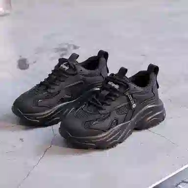 红蜻蜓 合成革 时髦百搭 潮酷拼接 可咸可甜 保暖 低帮 老爹鞋 女款