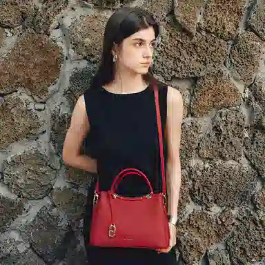 红蜻蜓 婚包高级感气质婚宴 牛头层皮革 手提包 女款 多色