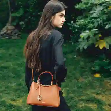 红蜻蜓 气质百搭 牛皮革拼合成革 手提包 中号 女款 多色