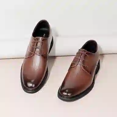 红蜻蜓 牛皮革 韩版系带正装皮鞋 舒适高级轻奢时尚 皮鞋 男款