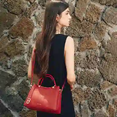 红蜻蜓 婚包高级感气质婚宴 牛头层皮革 手提包 女款 多色