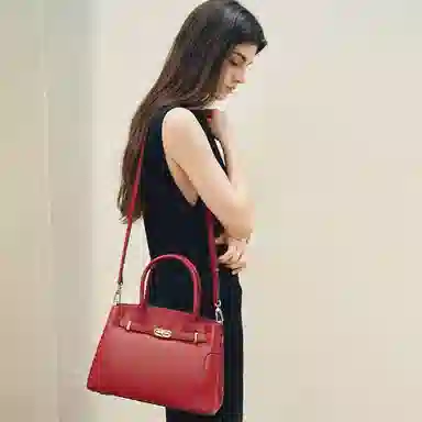 红蜻蜓 气质婚包高级感百搭 牛皮 单肩斜挎手提包 中号 女款 多色