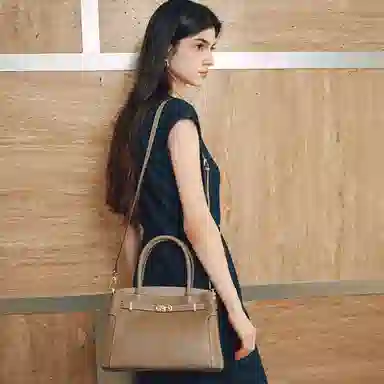 红蜻蜓 气质婚包高级感百搭 牛皮 单肩斜挎手提包 中号 女款 多色