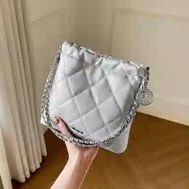 纳兰杜 休闲简约质感日常通勤时尚百搭 牛皮 单肩斜挎包 小号 女款 太空银/子夜黑/米白色