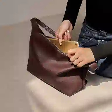 纳兰杜 百搭时尚日常通勤 牛皮拼合成革 托特包单肩包 女款 多色