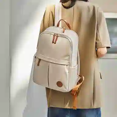 纳兰杜 通勤大容量时尚百搭款休闲旅游出行旅行包学生党中学生高中生 牛津布 双肩包书包背包 大号 女款 黑色