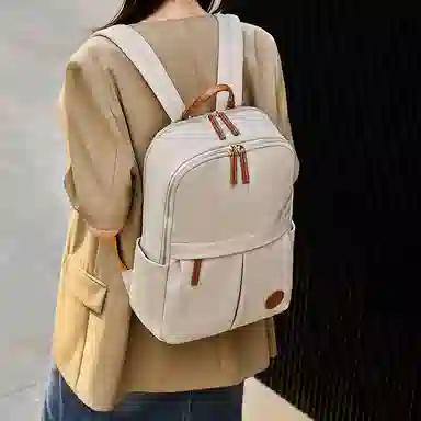 纳兰杜 通勤大容量时尚百搭款休闲旅游出行旅行包学生党中学生高中生 牛津布 双肩包书包背包 大号 女款 黑色