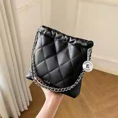 纳兰杜 休闲简约质感日常通勤时尚百搭 牛皮 单肩斜挎包 小号 女款 太空银/子夜黑/米白色